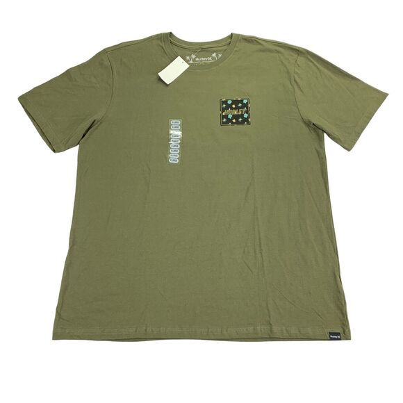 Hurley Other - Hurley Mens Everyday Four Corners Floral Short Sleeve T-Shirt Olive Green XL